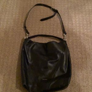 Rebecca Minkoff black leather shoulder bag two handles
